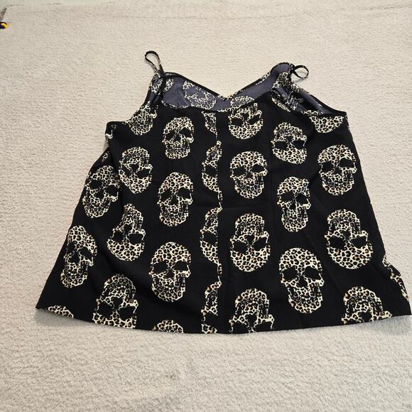 Emery Rose Cami Tank Top with Leopard Print Skulls Women's Size 3XL - Picture 5 of 8